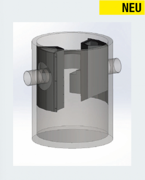 Hydrodynamischer Abscheider in monolithischer Rundbauweise