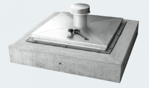 Schachtabdeckung mit Dunsthut Ø 150 mm aus Edelstahl V2A