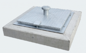 Schachtabdeckung mit Dunsthut Ø 100 mm aus Tränenblech